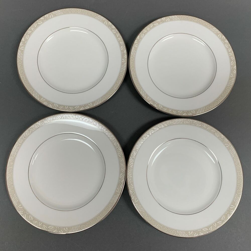 Royal Doulton Cashmere Bread and Butter Plates Fine‎ Bone China White Lot of 4